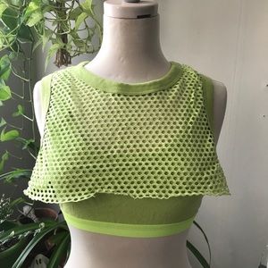NWOT Silence + Noise Mesh Crop Top